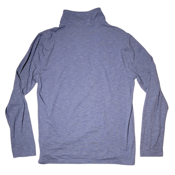 J. Crew Heather Blue Performance Quarter-Zip Pullover L - Picture 3 of 6